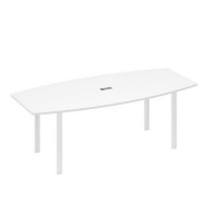 А4 Б1 114 БП (Белый премиум/Белый) Стол 220 для переговоров фигурный на металлокаркасе UNO