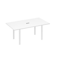 А4 Б1 122 БП (Белый премиум/Белый) Стол 180 на металлокаркасе UNO для переговоров
