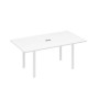 А4 Б1 122 БП (Белый премиум/Белый) Стол 180 на металлокаркасе UNO для переговоров