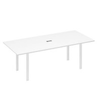 А4 Б1 124 БП (Белый премиум/Белый) Стол 220 для переговорной каркасе UNO