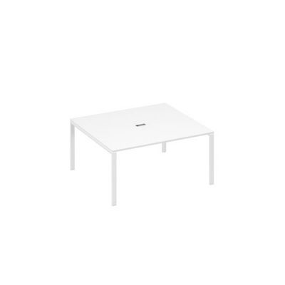 А4 Б1 136 БП (Белый премиум/Белый) Стол 160 на каркасе UNO для переговоров