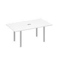 А4 С1 122 БП (Белый премиум/Серый) Стол 180 на металлокаркасе UNO для переговоров