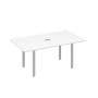 А4 С1 122 БП (Белый премиум/Серый) Стол 180 на металлокаркасе UNO для переговоров