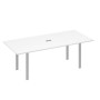 А4 С1 124 БП (Белый премиум/Серый) Стол 220 для переговорной каркасе UNO