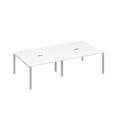 А4 С1 135-2 БП (Белый премиум/Серый) Стол переговорный 280 на каркасе UNO