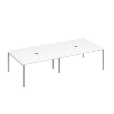 А4 С1 136-2 БП (Белый премиум/Серый) Стол 320 опоры UNO в переговорную
