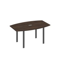 А4 А1 111 ДР (Дуб ристретто/Антрацит) Стол 160 фигурный на металлокаркасе UNO для переговоров