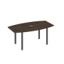 А4 А1 112 ДР (Дуб ристретто/Антрацит) Стол фигурный 180 с металлокаркасом UNO