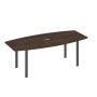 А4 А1 114 ДР (Дуб ристретто/Антрацит) Стол 220 для переговоров фигурный на металлокаркасе UNO