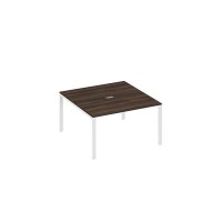 А4 Б1 135 ДР (Дуб ристретто/Белый) Стол 140 для переговоров каркас UNO