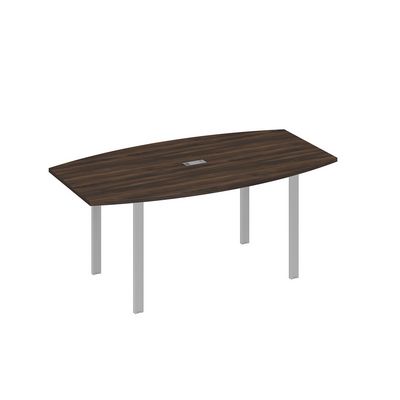 А4 С1 112 ДР (Дуб ристретто/Серый) Стол фигурный 180 с металлокаркасом UNO