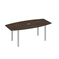 А4 С1 113 ДР (Дуб ристретто/Серый) Стол 200 для переговоров фигурный на опорах UNO