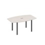 А4 А1 111 ДШ (Дуб шамони/Антрацит) Стол 160 фигурный на металлокаркасе UNO для переговоров