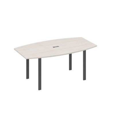 А4 А1 112 ДШ (Дуб шамони/Антрацит) Стол фигурный 180 с металлокаркасом UNO