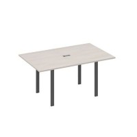 А4 А1 121 ДШ (Дуб шамони/Антрацит) Стол 160 на металлокаркасе UNO переговорный