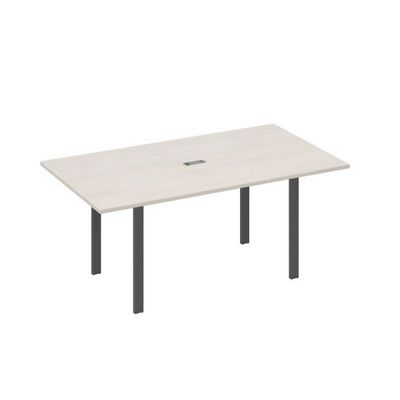 А4 А1 122 ДШ (Дуб шамони/Антрацит) Стол 180 на металлокаркасе UNO для переговоров
