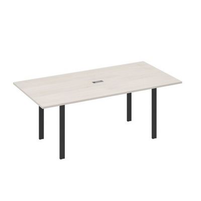 А4 А1 123 ДШ (Дуб шамони/Антрацит) Стол 200 на металлокаркасе UNO в переговорную