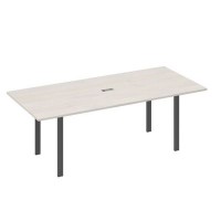 А4 А1 124 ДШ (Дуб шамони/Антрацит) Стол 220 для переговорной каркасе UNO