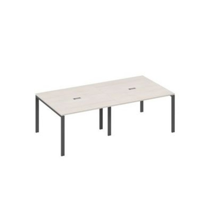 А4 А1 131-2 ДШ Стол 240 на металлокаркасе UNO переговорный, дуб шамони с металлом антрацит