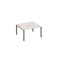 А4 А1 132 ДШ (Дуб шамони/Антрацит) Стол 140 переговорный с металлокаркасом UNO