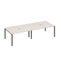 А4 А1 133-2 ДШ (Дуб шамони/Антрацит) Стол для переговоров 320 на металлокаркасе UNO