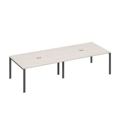 А4 А1 133-2 ДШ (Дуб шамони/Антрацит) Стол для переговоров 320 на металлокаркасе UNO