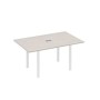 А4 Б1 121 ДШ (Дуб шамони/Белый) Стол 160 на металлокаркасе UNO переговорный