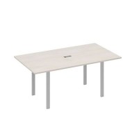 А4 С1 122 ДШ (Дуб шамони/Серый) Стол 180 на металлокаркасе UNO для переговоров