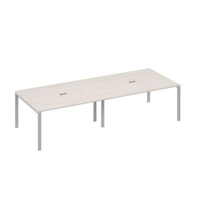 А4 С1 133-2 ДШ (Дуб шамони/Серый) Стол для переговоров 320 на металлокаркасе UNO