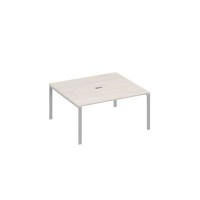 А4 С1 136 ДШ (Дуб шамони/Серый) Стол 160 на каркасе UNO для переговоров