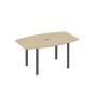 А4 А1 111 ДК (Дуб скандинавский/Антрацит) Стол 160 фигурный на металлокаркасе UNO для переговоров