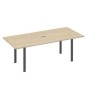 А4 А1 124 ДК (Дуб скандинавский/Антрацит) Стол 220 для переговорной каркасе UNO