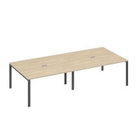 А4 А1 136-2 ДК (Дуб скандинавский/Антрацит) Стол 320 опоры UNO в переговорную