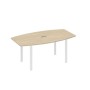 А4 Б1 112 ДК (Дуб скандинавский/Белый) Стол фигурный 180 с металлокаркасом UNO