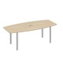 А4 С1 114 ДК (Дуб скандинавский/Серый) Стол 220 для переговоров фигурный на металлокаркасе UNO
