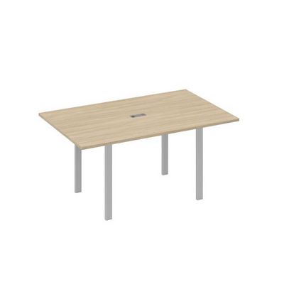 А4 С1 121 ДК (Дуб скандинавский/Серый) Стол 160 на металлокаркасе UNO переговорный