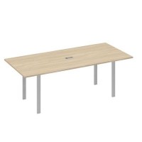 А4 С1 124 ДК (Дуб скандинавский/Серый) Стол 220 для переговорной каркасе UNO