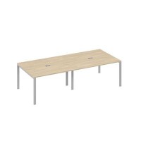 А4 С1 132-2 ДК (Дуб скандинавский/Серый) Стол переговорный 280 на каркасе UNO