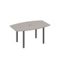 А4 А1 111 МП (Мокко премиум/Антрацит) Стол 160 фигурный на металлокаркасе UNO для переговоров