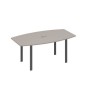 А4 А1 112 МП (Мокко премиум/Антрацит) Стол фигурный 180 с металлокаркасом UNO