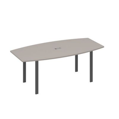 А4 А1 113 МП (Мокко премиум/Антрацит) Стол 200 для переговоров фигурный на опорах UNO