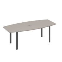 А4 А1 114 МП (Мокко премиум/Антрацит) Стол 220 для переговоров фигурный на металлокаркасе UNO