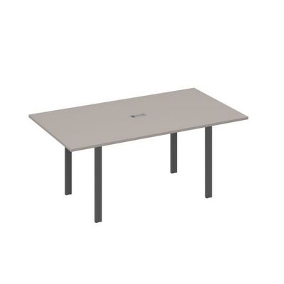 А4 А1 122 МП (Мокко премиум/Антрацит) Стол 180 на металлокаркасе UNO для переговоров