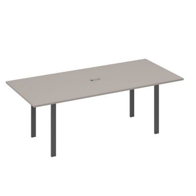 А4 А1 124 МП (Мокко премиум/Антрацит) Стол 220 для переговорной каркасе UNO
