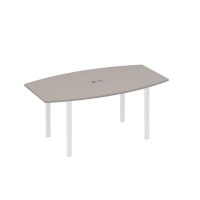А4 Б1 112 МП (Мокко премиум/Белый) Стол фигурный 180 с металлокаркасом UNO