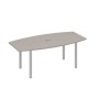 А4 С1 113 МП (Мокко премиум/Серый) Стол 200 для переговоров фигурный на опорах UNO