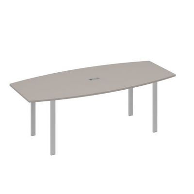 А4 С1 114 МП (Мокко премиум/Серый) Стол 220 для переговоров фигурный на металлокаркасе UNO