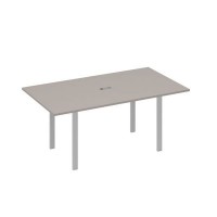 А4 С1 122 МП (Мокко премиум/Серый) Стол 180 на металлокаркасе UNO для переговоров