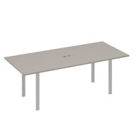 А4 С1 124 МП (Мокко премиум/Серый) Стол 220 для переговорной каркасе UNO