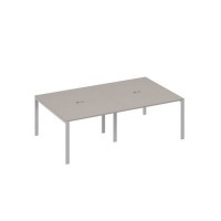 А4 С1 134-2 МП (Мокко премиум/Серый) Стол 240 в переговорную металлокаркас UNO